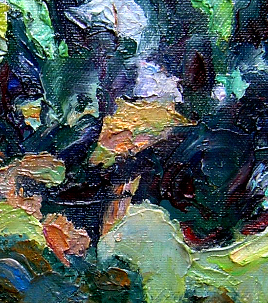 111(f) - Берег р. Снов в июне (фрагмент). / The Snov Riverside In June (fragment). 2011, oil, canvas, 35x42