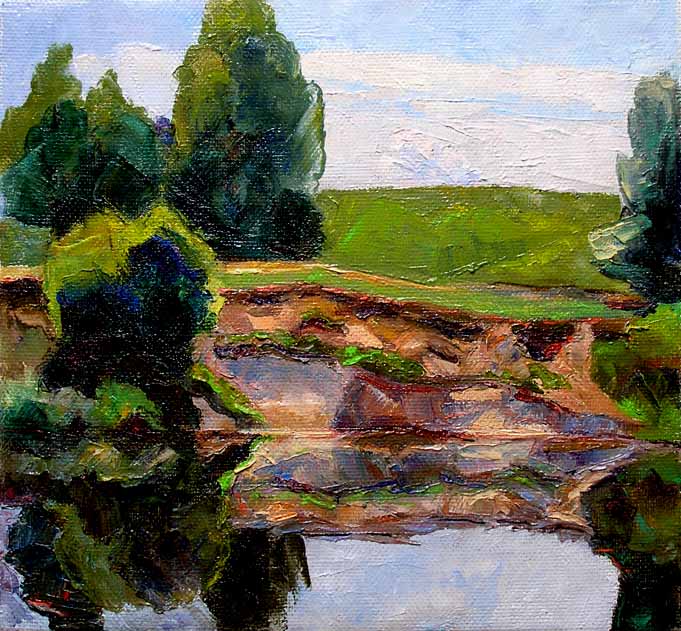  Июль на реке Снов. / July On The Snov River. 2009, oil, canvas, 35x38 cm 