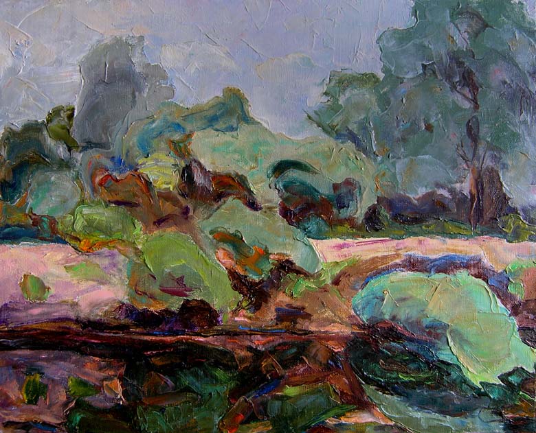 Берег перед грозой. / The Riverside Before Thunder Storm. 2010, oil, canvas, 43x53 cm
