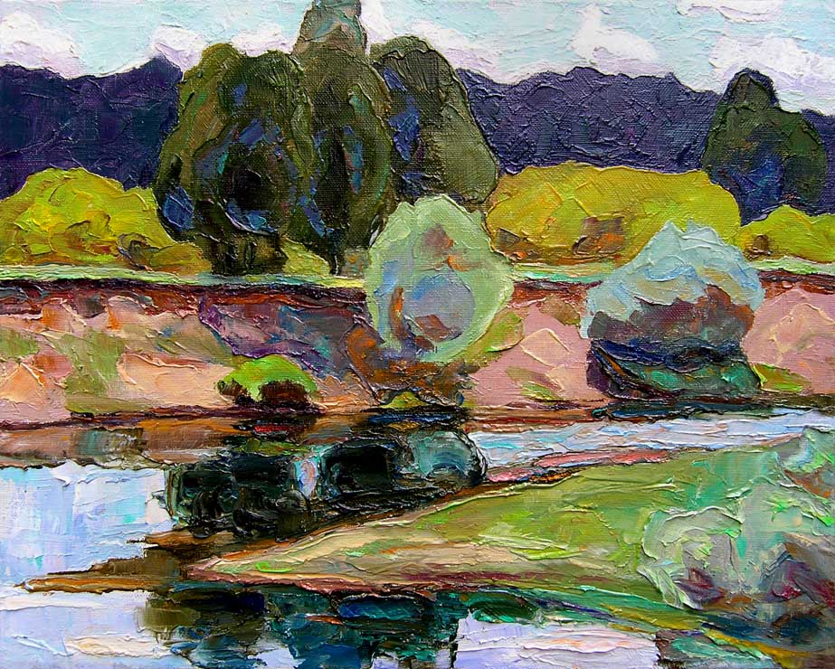 108 - Ветерок на р.Снов. Седнев, Украина. / Soft Wind On The Snov River. Sednev, Ukraine. 2011, oil, canvas, 35x43 cm