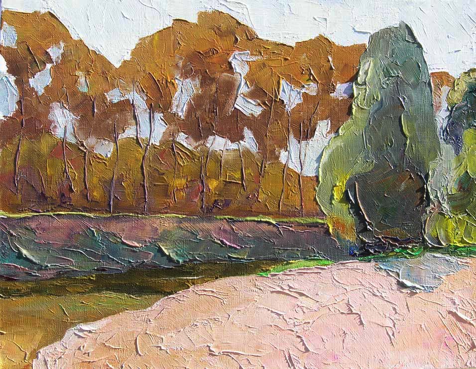  130 - «Пионерский пляж» в начале октябре. / “The Pioneers’ Beach” In Early October.  2012, oil, canvas, 35x45 cm 