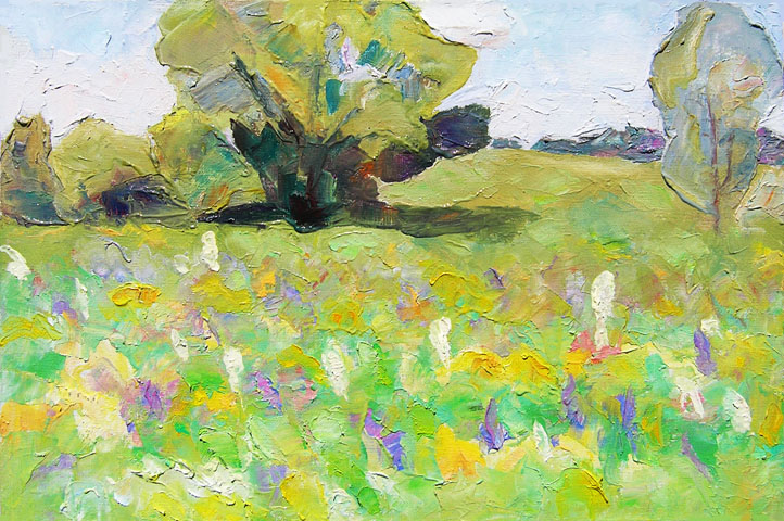 147 – «Майдан луговых цветов» - на берегах р. Снов. / “Maidan of Wild Flowers” on The Snov Riversides. 2014, oil, canvas, 29x43 cm