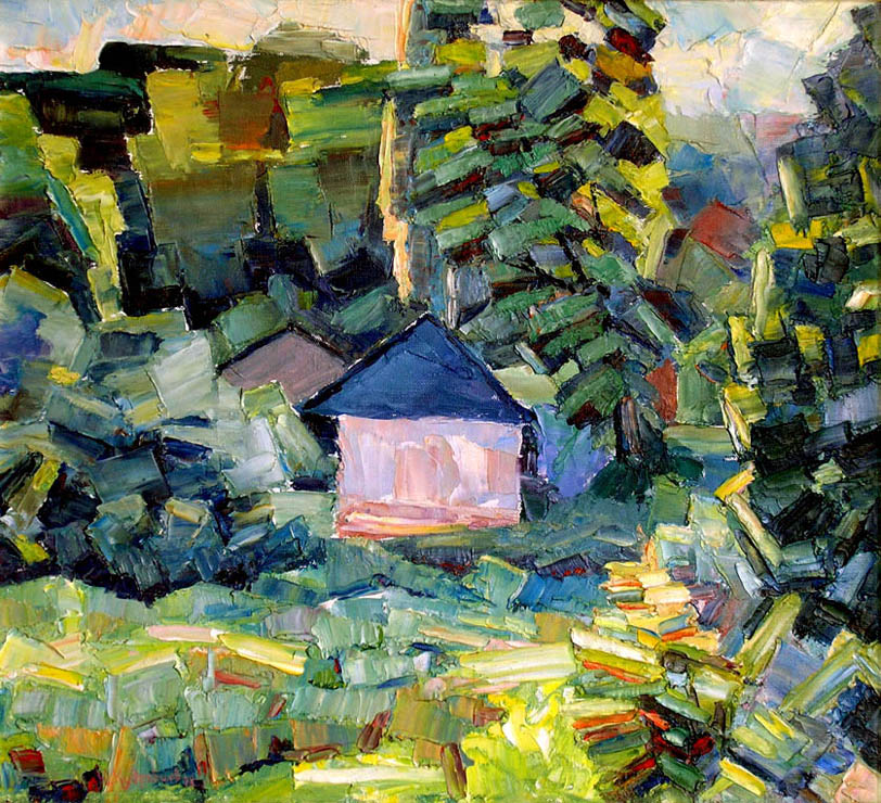 Земля директора. Седнев, Украина. / Director's Land. Sednev, Ukraine. 1998, oil, canvas, 38х35 cm