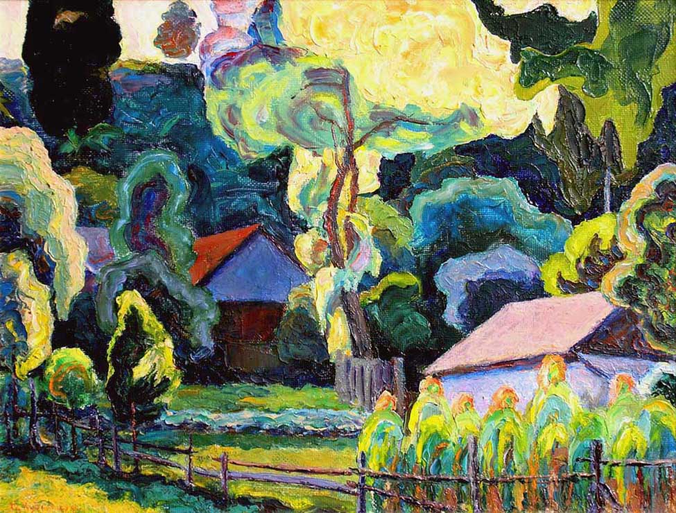 Сияние крон на закате. Седнев, Украина. / The Sunset Glamour. Sednev, Ukraine. 2002, х-м, 45х34 cm