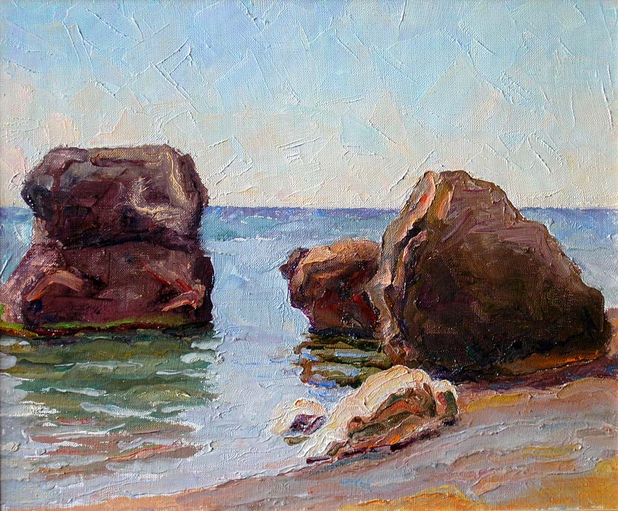 41 - У Крабьего мыса. Крым. / Near The Crab Cape. Crimea. 2006, oil, canvas, 42x35 cm
