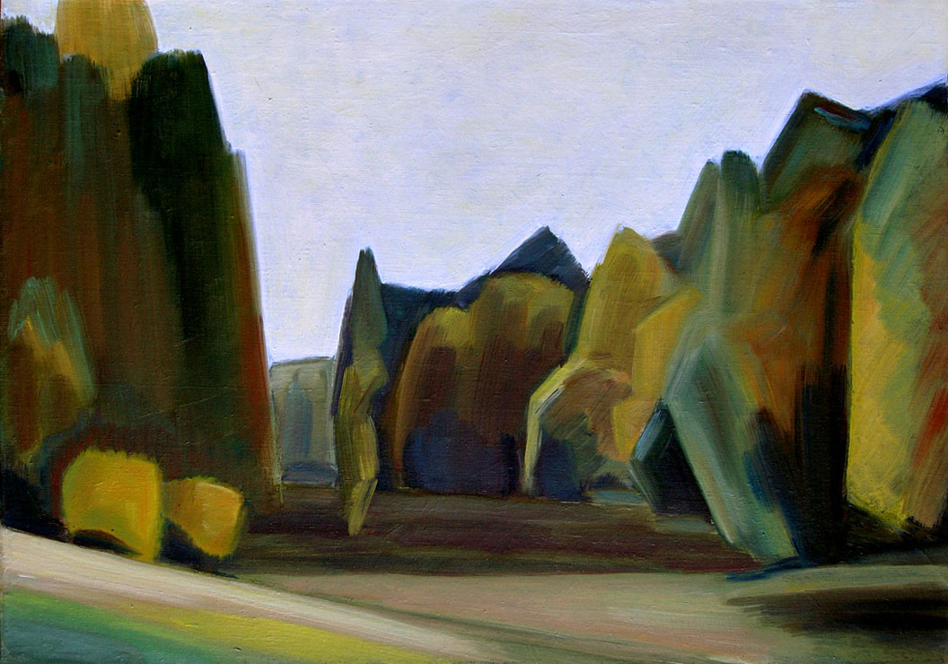 67 - Осень в Никулинском овраге. Москва. / Autumn In Nikulino Gully. Moscow. 1981, oil, canvas, 70x50 cm