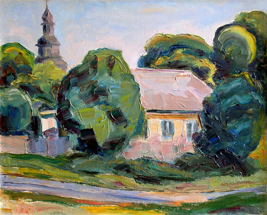 72 - Утро в Седневе. Черниговский район, Украина. / Sednev In The Morning. Chernigov Region, Ukraine. 2001, oil, canvas, 43x35 cm